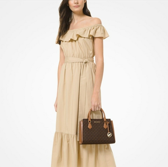 Michael Kors/ medium brown leather hand bag - Picture 3 of 7